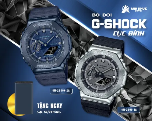 Đồng hồ G-Shock mặt kim loại GM-2100